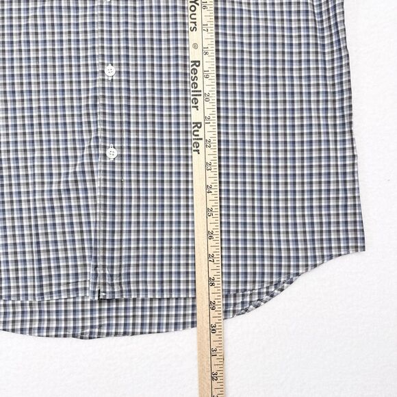 Billy Reid Button Down Shirt Men’s Size Medium Blue Checks Career Casual Office - Picture 10 of 10